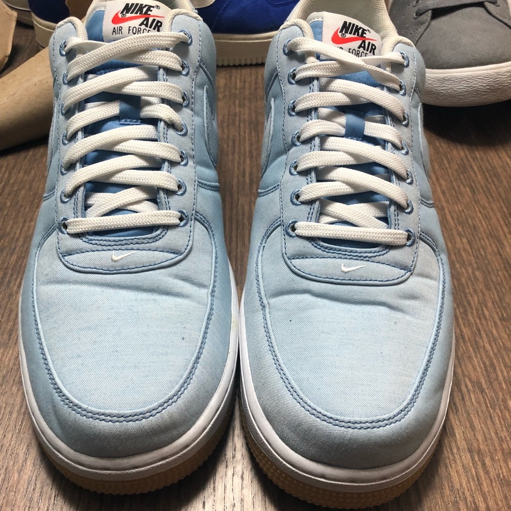 Baby Blue Air Force Ones worn once